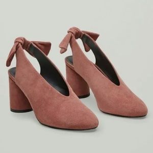 COS Suede Slingback Bow Pumps sz 39 / 8.5